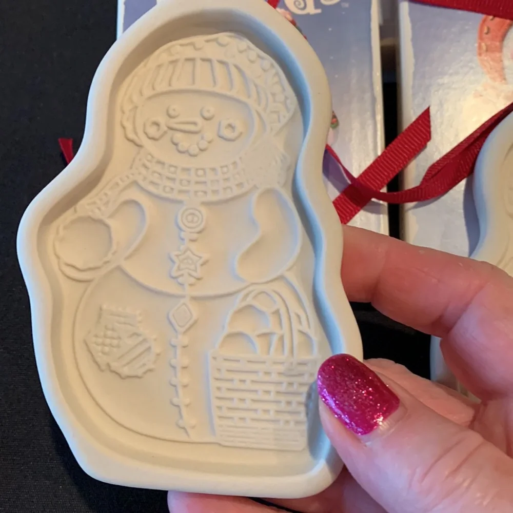 Longaberger 1999 Snow Friends Cookie Molds with Boxes